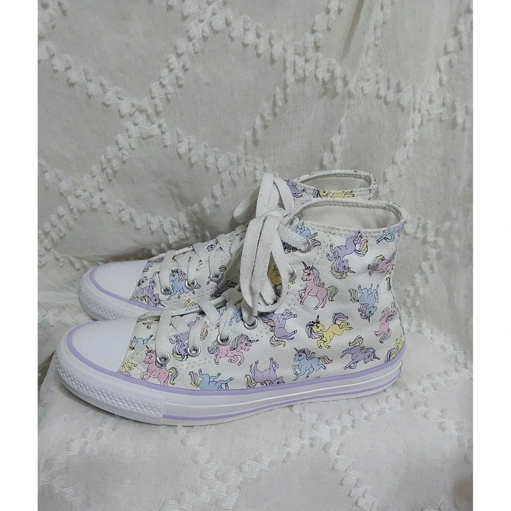 Converse Chuck Taylor All Star High Top Unicorn Print Girls Size 4.5
